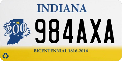 IN license plate 984AXA
