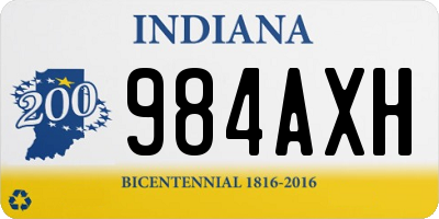 IN license plate 984AXH