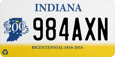 IN license plate 984AXN