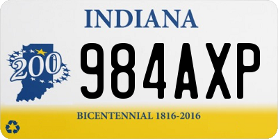 IN license plate 984AXP