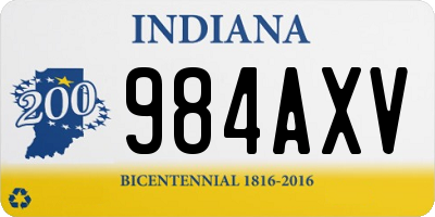 IN license plate 984AXV