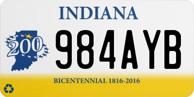 IN license plate 984AYB