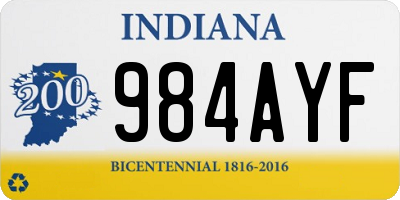 IN license plate 984AYF