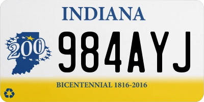 IN license plate 984AYJ