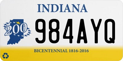 IN license plate 984AYQ