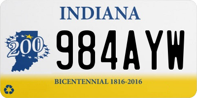 IN license plate 984AYW
