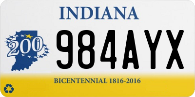 IN license plate 984AYX