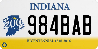 IN license plate 984BAB