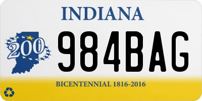 IN license plate 984BAG