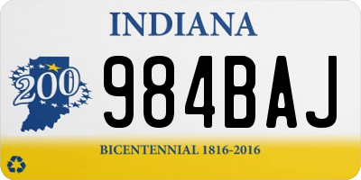 IN license plate 984BAJ