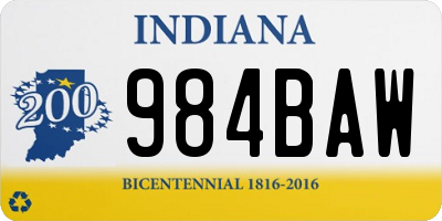 IN license plate 984BAW
