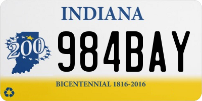 IN license plate 984BAY