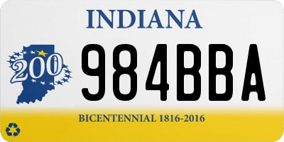 IN license plate 984BBA