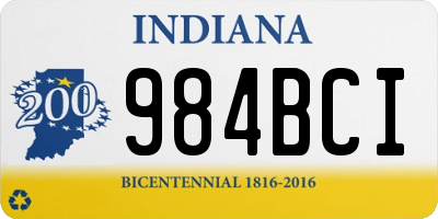 IN license plate 984BCI