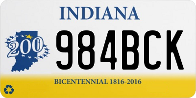 IN license plate 984BCK