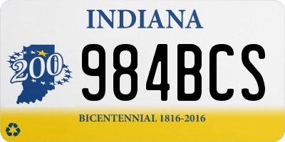 IN license plate 984BCS