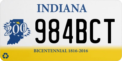 IN license plate 984BCT