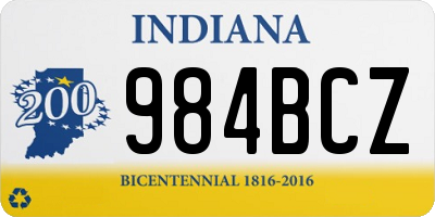 IN license plate 984BCZ