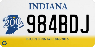 IN license plate 984BDJ