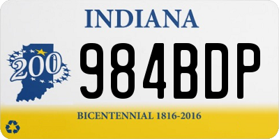 IN license plate 984BDP