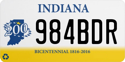 IN license plate 984BDR