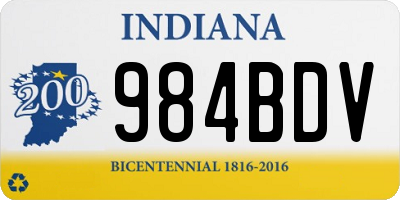 IN license plate 984BDV
