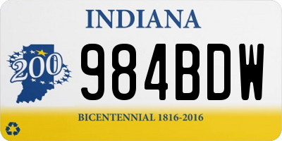 IN license plate 984BDW