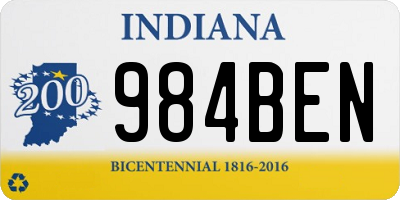 IN license plate 984BEN