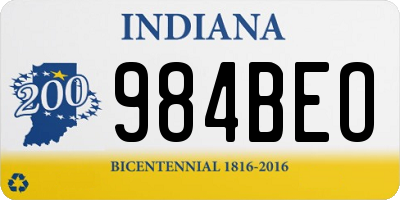 IN license plate 984BEO