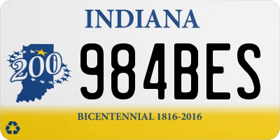 IN license plate 984BES