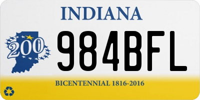 IN license plate 984BFL