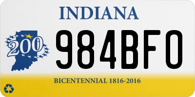 IN license plate 984BFO