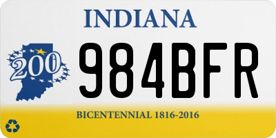 IN license plate 984BFR