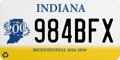 IN license plate 984BFX