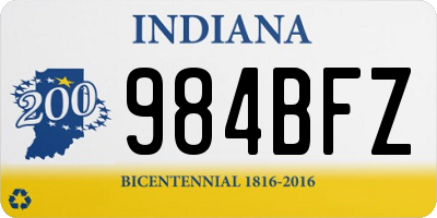 IN license plate 984BFZ