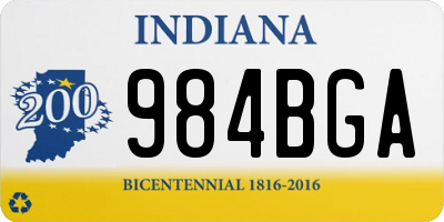 IN license plate 984BGA