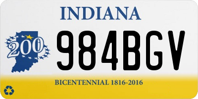 IN license plate 984BGV