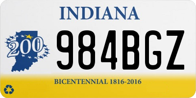 IN license plate 984BGZ