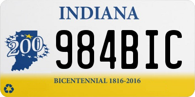 IN license plate 984BIC