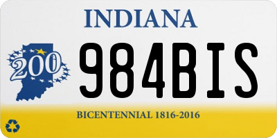 IN license plate 984BIS