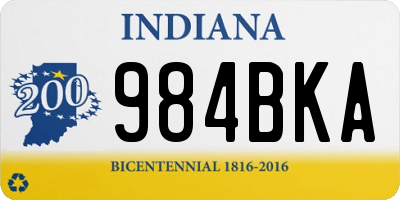IN license plate 984BKA