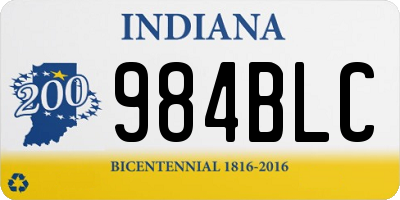 IN license plate 984BLC
