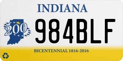 IN license plate 984BLF