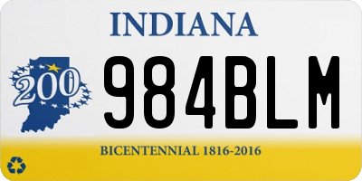 IN license plate 984BLM