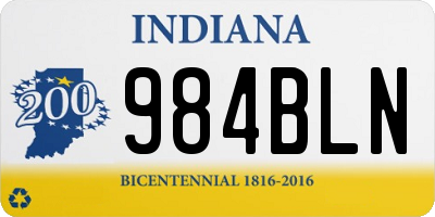 IN license plate 984BLN