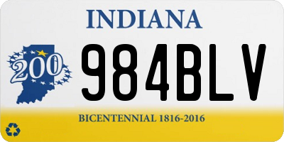 IN license plate 984BLV