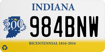 IN license plate 984BNW
