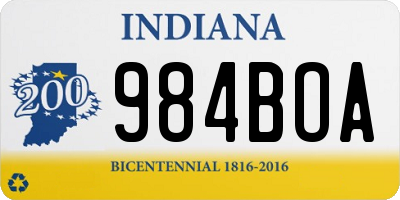 IN license plate 984BOA
