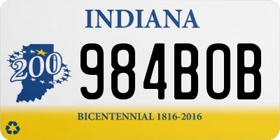 IN license plate 984BOB