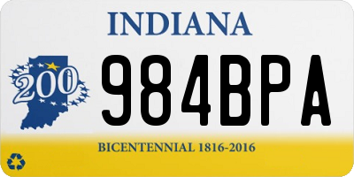 IN license plate 984BPA